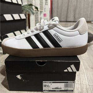 Men’s Adidas VL Court 3.0 White and Black Sneakers